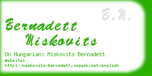 bernadett miskovits business card